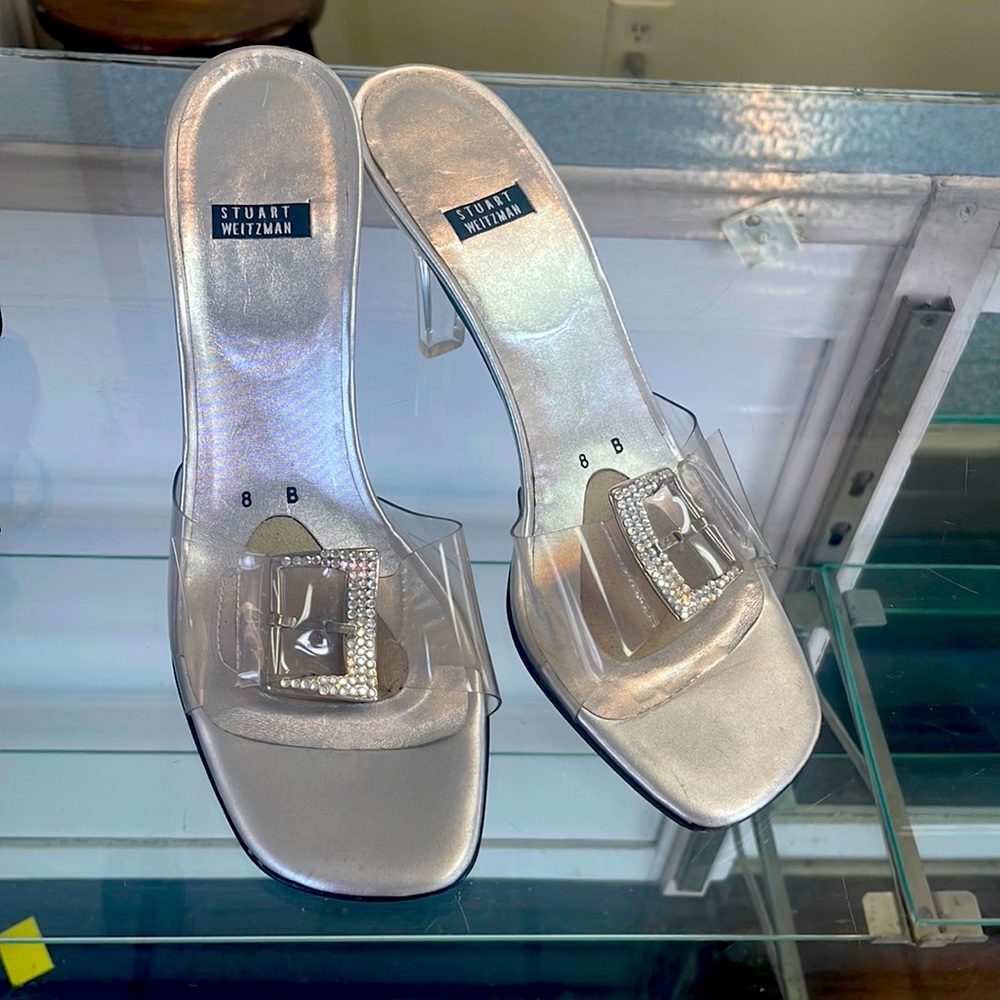 Stuart Weitzman acrylic dressy heels